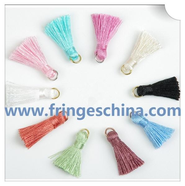 Fashion fluorescent mini tassels trimming fringe for pillow and graduation cap