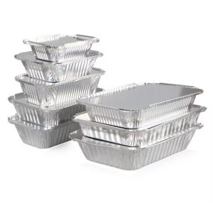 Quality Disposable Food Grade Aluminum Foil Pan 300ml Rectangular Container wholesale