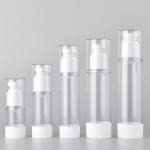Clear Airless Pump Spray Bottle , Clear Vacuum Pump Bottle Cosmetic