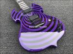 High quality shaped electric guitar purple paint circle black veneer rosewood