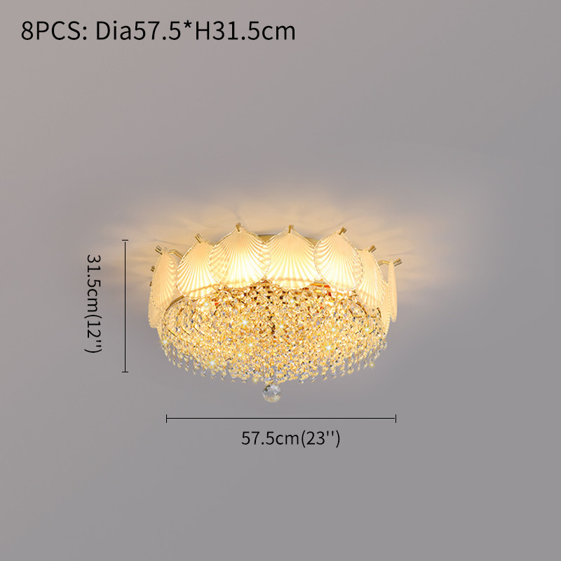 Luxury Creative Ceiling Light Crystal Glass Living Room lotus lamp（WH-CA-71)