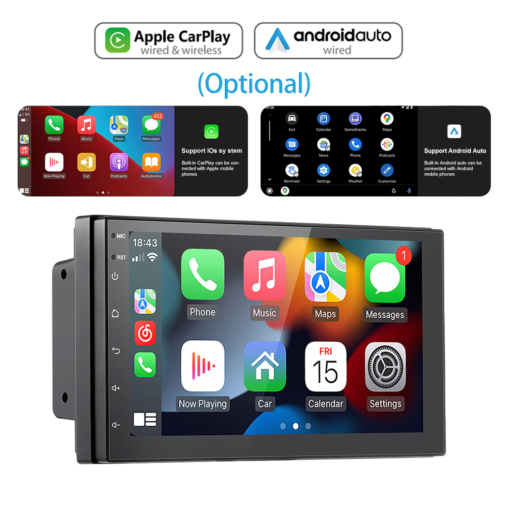 Universal Placement 7 Inch Touch Screen Car DVD Player with BT Wifi and GPS Navigation