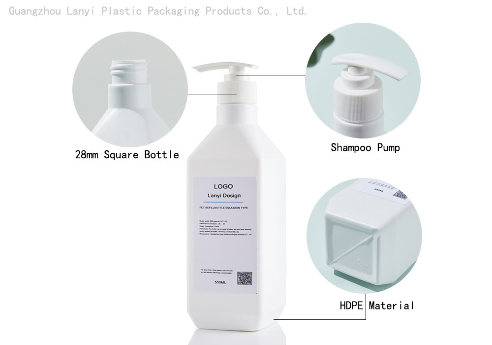 350ml Plastic Shampoo Pump Bottles For Lotion Body Cream