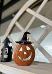 Small Metal Halloween Pumpkin Ornaments Candlestick Metal House Ornaments