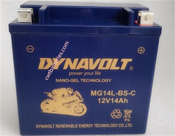 DYNAVOLT MG14L-BS-C BATTERY 12V 14Ah AGM GEL Lead Acid Battery for Motorcycle