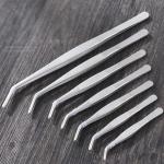 Instruments Curved Straight Surgical Medical Grade Tweezers Stainless Steel