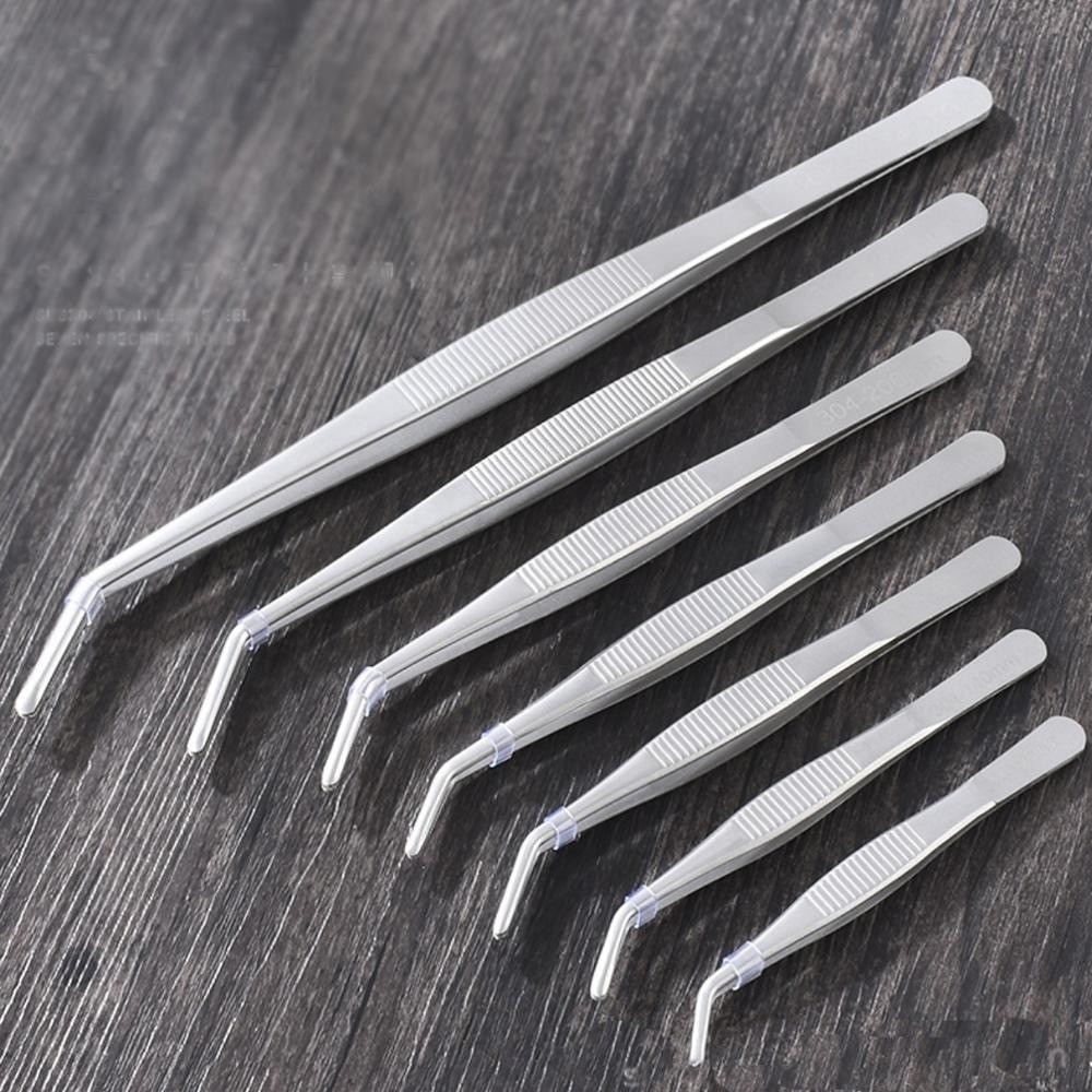 Instruments Curved Straight Surgical Medical Grade Tweezers Stainless Steel