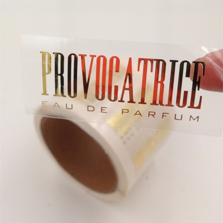Rectangular cosmetic Gold Foil Printing Die Cut Stickers