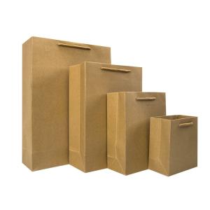 Quality Brown Biodegradable Bulk Craft Paper Bags , Durable Paper Shopping Bags With Handles wholesale