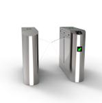 LED Light Single Lane Flap Barrier Automatic Pedestrian