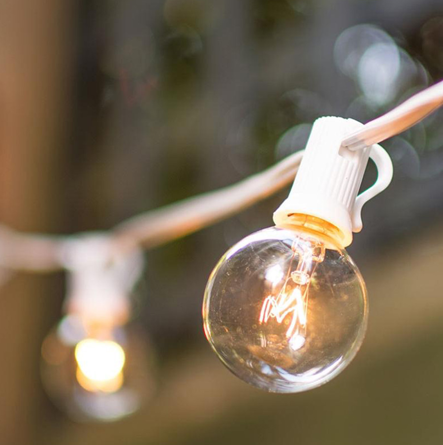 Wedding Garden G40 E12 Decorative String Lighting 100ft Globe String Light