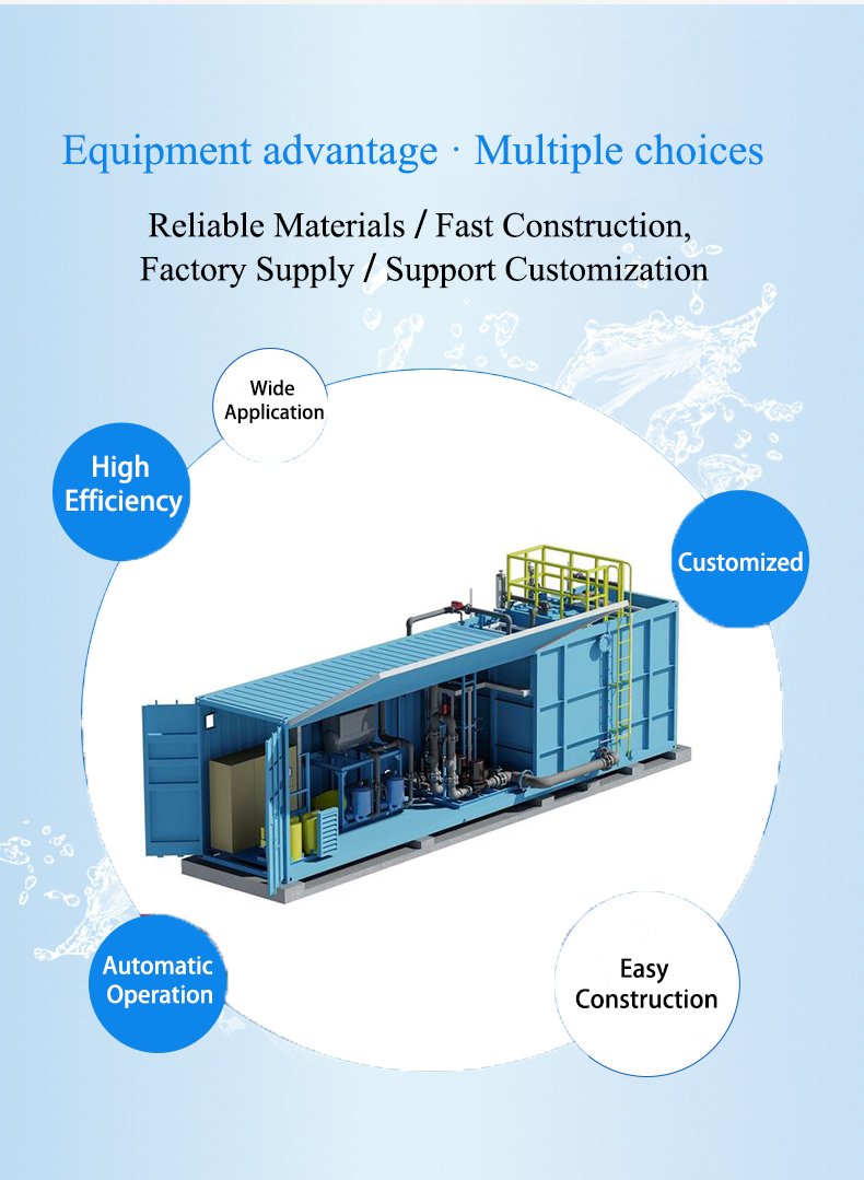 Capacity Of 50m3-1000m3/Day Water Recycling Plant With Customized Integrated Compact STP MBBR MBR Sewage Treatment