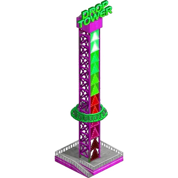 Thrilling Drop Tower Amusement Ride Blue Color For Theme Park And Scenic Spot