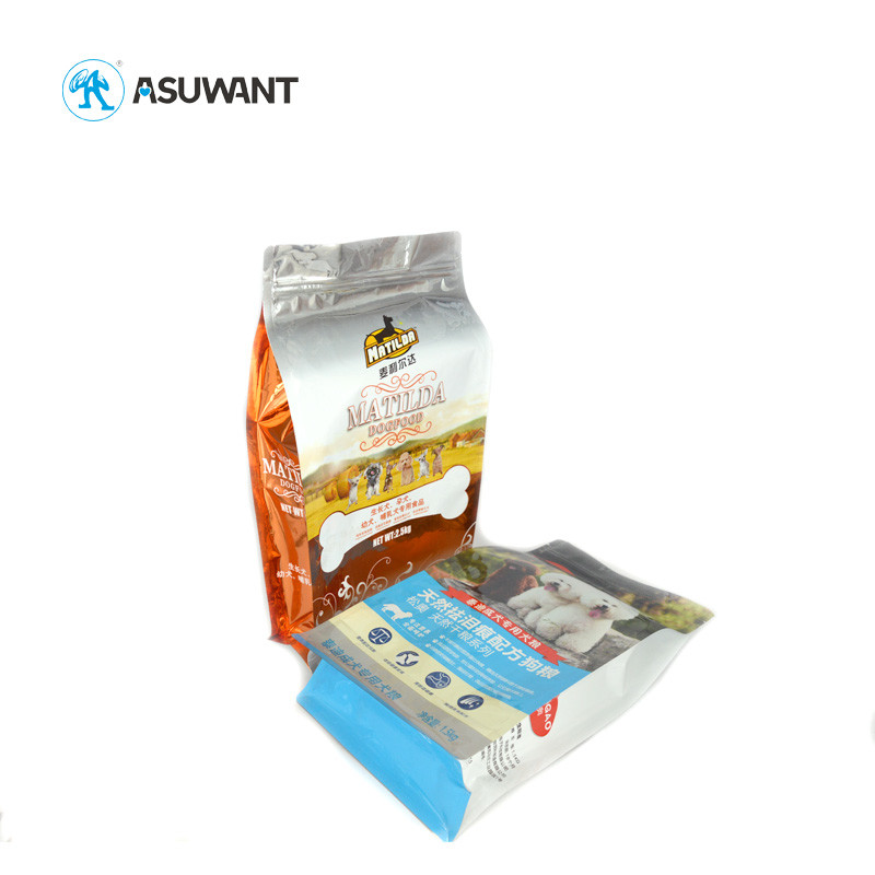 Small Heat Sealing Sachet Fish Food Packaging Bags With Window Zipper