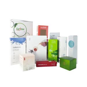 Quality OEM White Foldable Cardboard Boxes Spot UV Cosmetic Paper Box wholesale