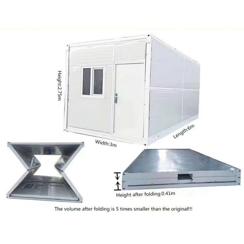 Expandable Modern Design White Prefab Folding Container House for Small Office or Villa