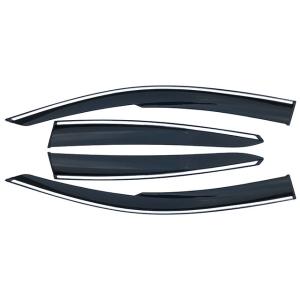 Quality Mugen Style Truck Side Window Deflectors With Chrome wholesale