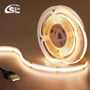 Quality DC 24V Waterproof 5V 8mm 320leds 1cm One Cut 4000K Natural Flexible COB LED Strip Light wholesale