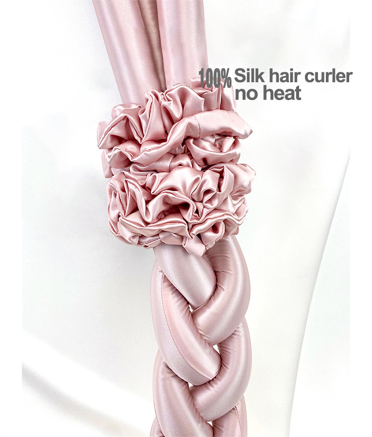 Portable Heatless Curling Rod Headband Silk Customized Size For Women