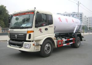 Quality 12CBM Vvacuum Cleaner Truck , 10 Tons / 12 Tons Foton 4 X 2 Sewage Suction Tanker Truck wholesale