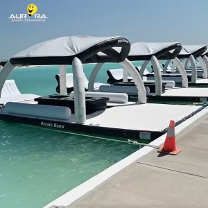 Quality Custom Floating Blow Up Dock 0.9mm PVC Black White Water Air Dock For Boats wholesale