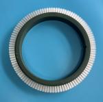 122 Inner Dia Stenter Machine Parts Brush Wheel Green Plastic Body White Nylon