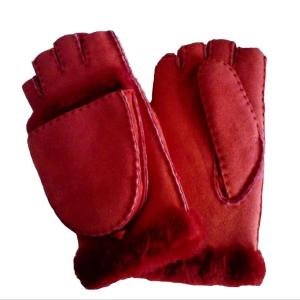 Quality Touch screen multifunctional sheep skins mitten leather mittens with fingers wholesale