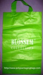 Quality Green HDPE Soft Loop Handle Bag With Side Gusset For Shopping wholesale