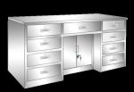 9 Drawers Stainless Steel Medical Table Worktable 1600x700x800mm Size