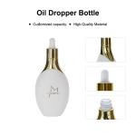 Frosted Glass Cosmetic Packaging Bottles 50ml With Dropper