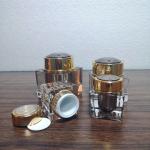 Dark Square PET 50g Empty Cosmetic Cream Jars