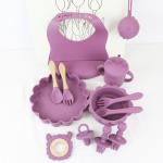 customized silicone products Food Grade Silicone feeding Set Cartoon cat Style