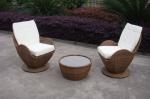 Contemporary Comfortable Sofa Chair , Rattan Wicker Furniture Set