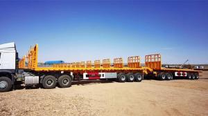 Quality 40ft Container Interlink Flatbed Trailer for Sale in Zimbabwe wholesale