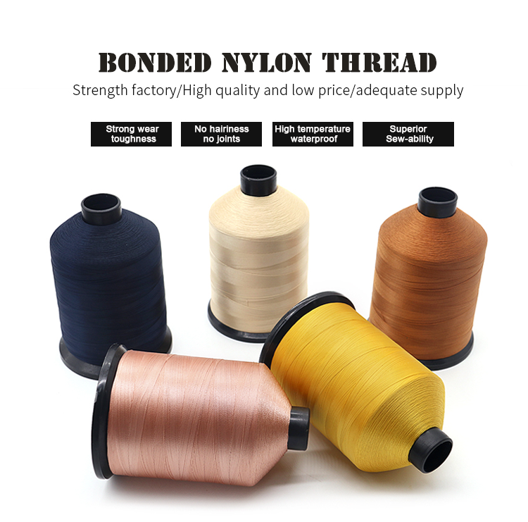 4200D/3 210D/3 840D/3 Bonded Nylon 66 V69 Tex 70 Thread for Leather Stitching Dyed