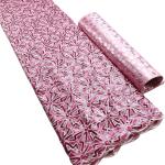 African Embroidered Lace Fabrics with Sequins Fabric Nigerian for Women Wedding