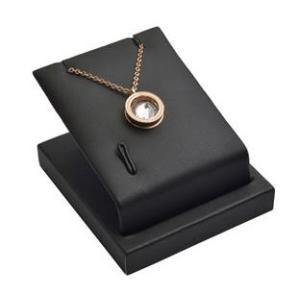 Quality Black Leatherette Jewelry Display Stands Small Size For Necklaces / Rings wholesale