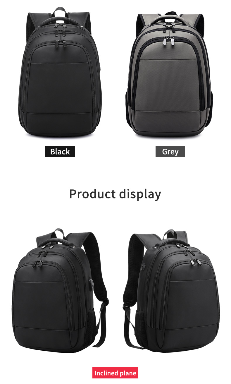 High quality products customized logo waterproof black Laptop Backpack men business Backpack