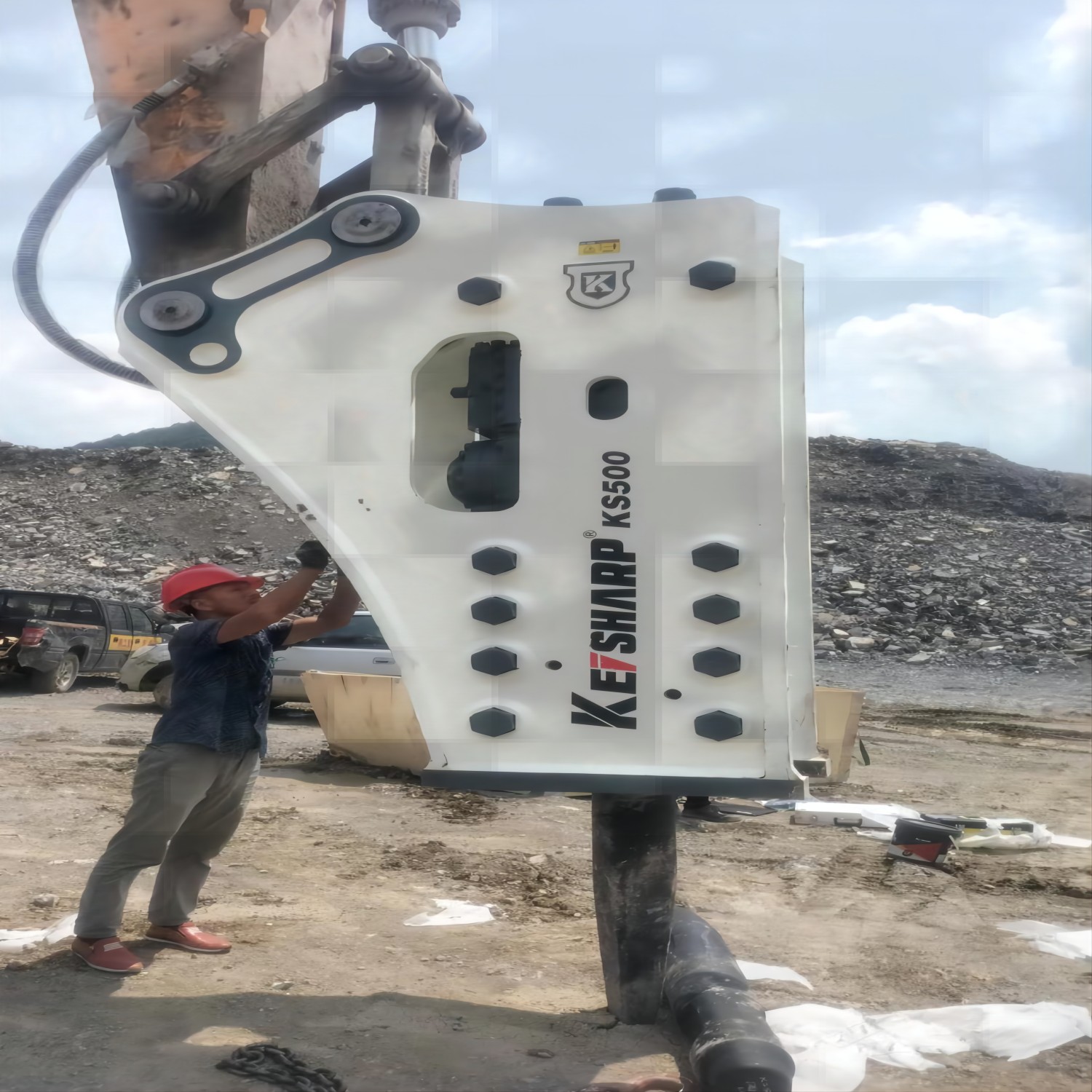 195mm Chisel Hydraulic Crushing Breaker for Construction Construction Accessories