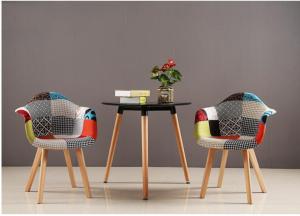Quality Fabric Armrest Patchwork Dining Chair wholesale