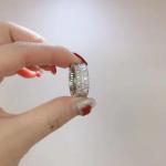 Wedding Moissanite Diamond Ring 925 Sterling Silver Cubic Zirconia Band Ring
