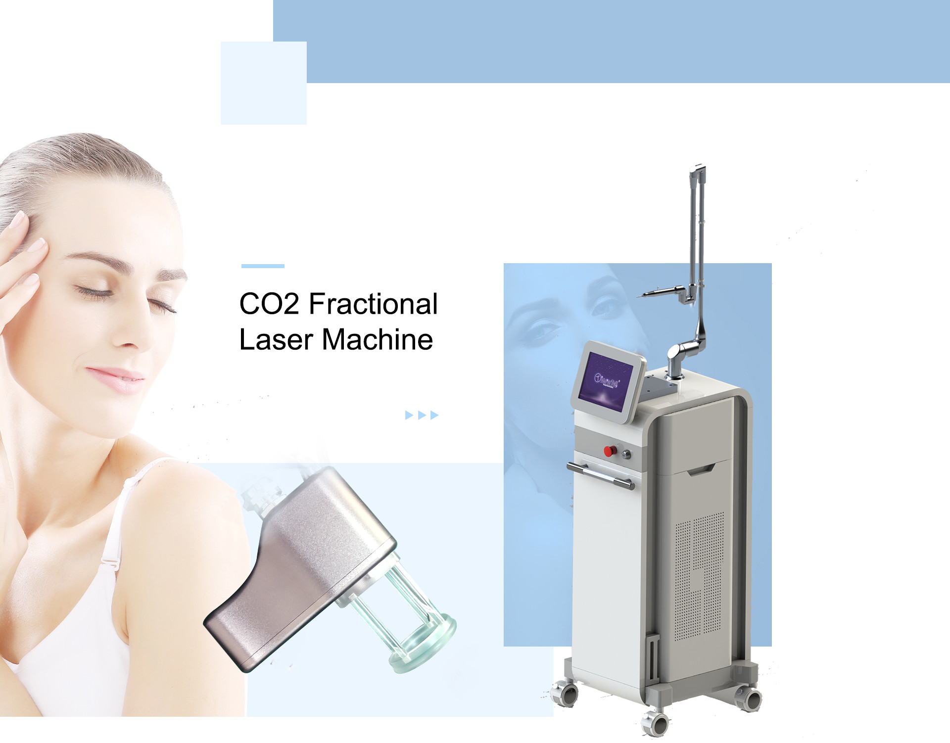 ISO Lasertell 10.4 Inch Screen Co2 Fractional Laser Equipment