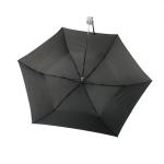 Manual 19 Inch Lady Three Fold Umbrella Black Metal Frame Pongee Fabric
