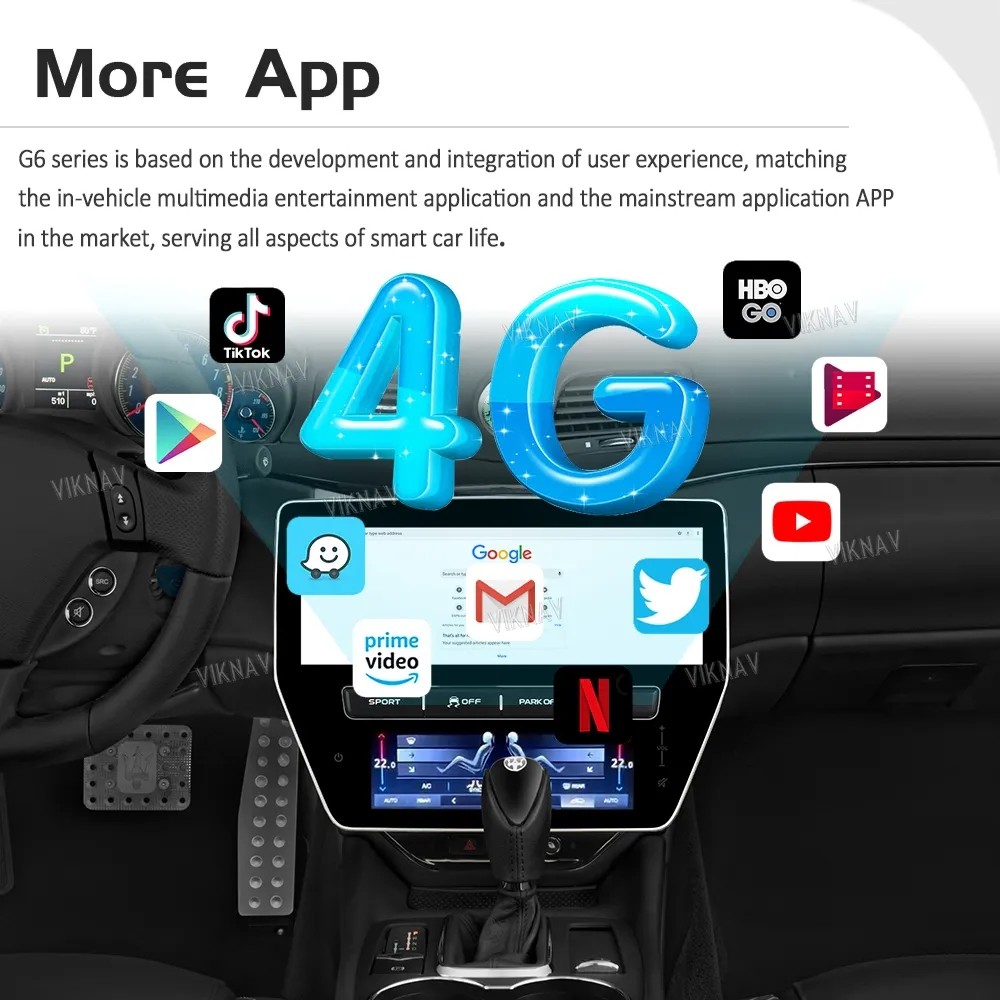 12.3inch Car radio For 2007-2015Maserati GT GC GranTurismo Multimedia Player GPS Navigation 4G BT Wifi Wireless Carplay