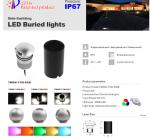 Outdoor 3W LED Buried Light RGB full color lawn, ground, park LED spotlight
