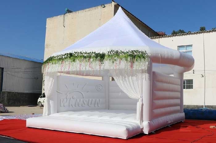 Wedding Themed Blow Up Bounce House Customized Size White Color EN14960