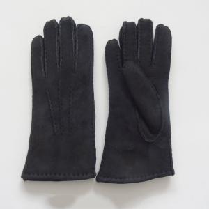 Quality Double Face Leather Winter Gloves Hand Sewn 100% sheepskin gloves wholesale