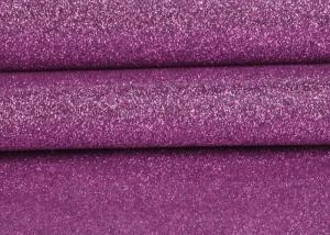 Quality Purple Wedding Card Chunky Glitter Fabric , Shining Surface Fine Glitter Fabric wholesale