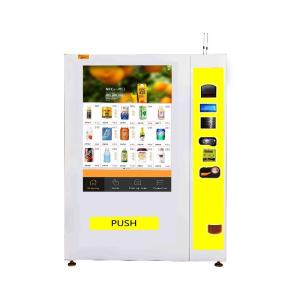 China Touch Screen Combo Vending Machine Commercial Snacks And Drinks Smart on sale