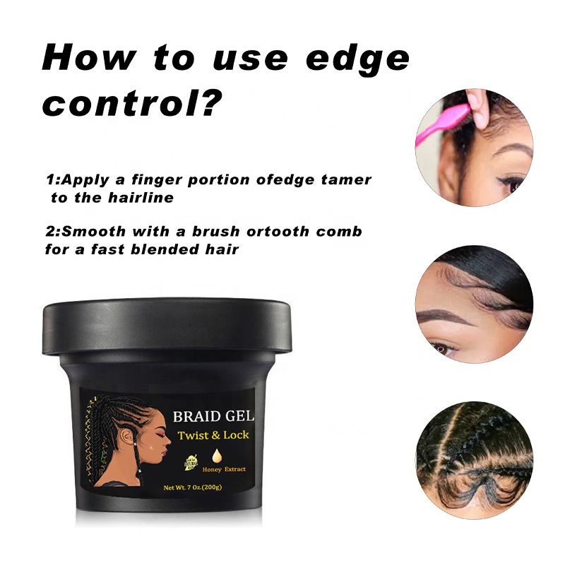 Salon Hair Color Braiding Gel for Extreme Hold and Non-Flaking Control All Hair Types